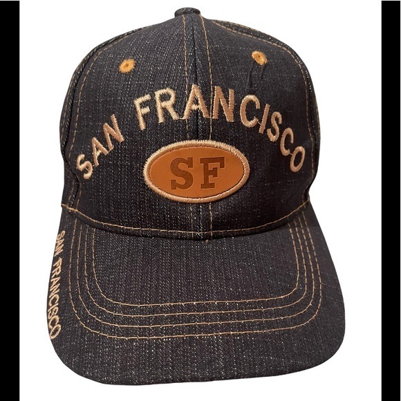 San Francisco Adjustable Blue Denim Hat NWOT - Picture 1 of 6